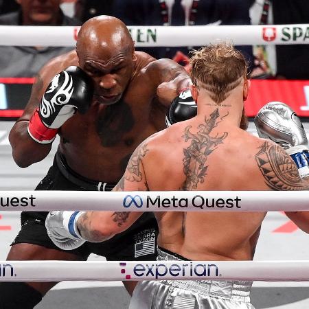 Mike Tyson encarou Jake Paul em luta realizada em Arlington, nos EUA