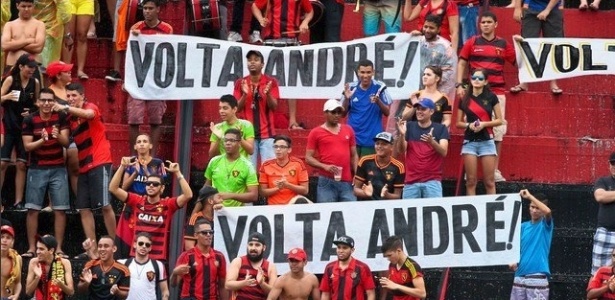 Nome do centroavante André foi pedido por torcedores do Sport no Recife - Reprodução/Twitter