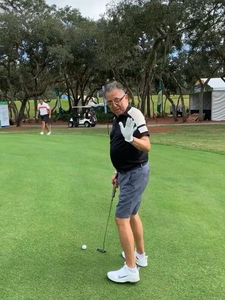 Galvão Bueno joga golfe em Orlando, nos EUA - Reprodução/Instagram