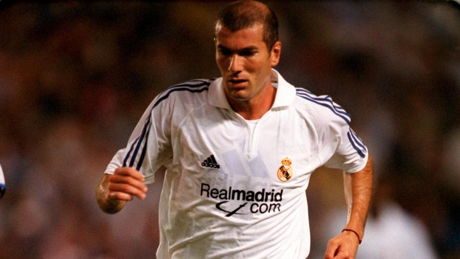 Zidane em 2001, no Real Madrid - Tony Marshall - EMPICS/PA Images via Getty Images