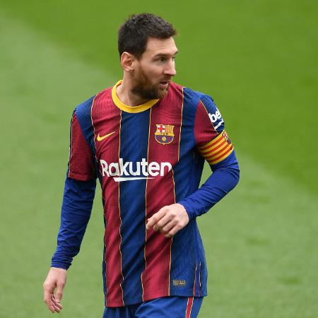 Lionel Messi, durante partida entre Barcelona e Cadiz - Josep LAGO / AFP