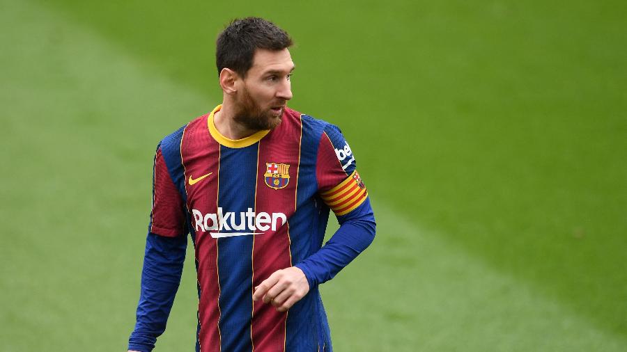 Lionel Messi, durante partida entre Barcelona e Cadiz - Josep LAGO / AFP