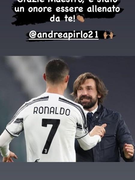 Cristiano Ronaldo posta homenagem para Andrea Pirlo - Instagram