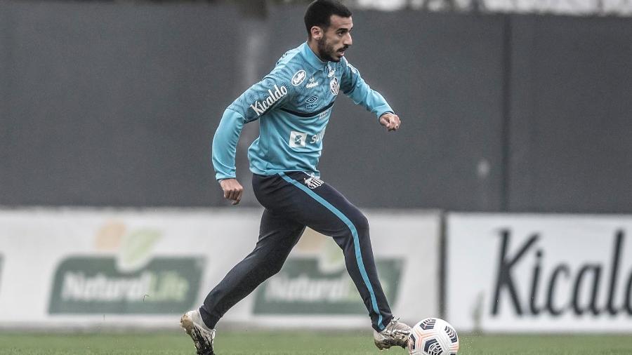 Guilherme Camacho em treino do Santos - Ivan Storti