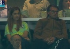 Bolsonaro assiste a jogo do Palmeiras ao lado de Leila Pereira; veja - Reprodução/Sportv