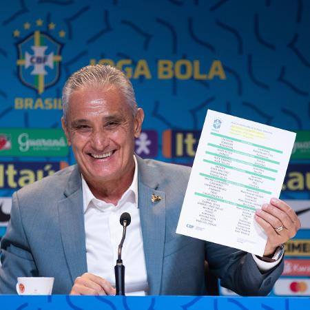 Tite segura a lista de convocados da seleção brasileira para a Copa do Mundo 2022 - Lucas Figueiredo/CBF