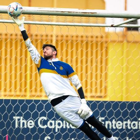 Goleiro Agustín Rossi durante treinamento do Al-Nassr - Divulgação/Twitter Agustín Rossi