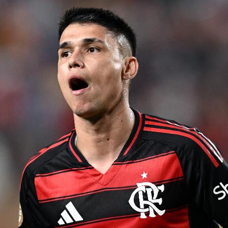 Luiz Araújo celebra gol em Flamengo x Espérance, jogo do Mundial Luiz Araújo celebra gol em Flamengo x Espérance, jogo do Mundial
