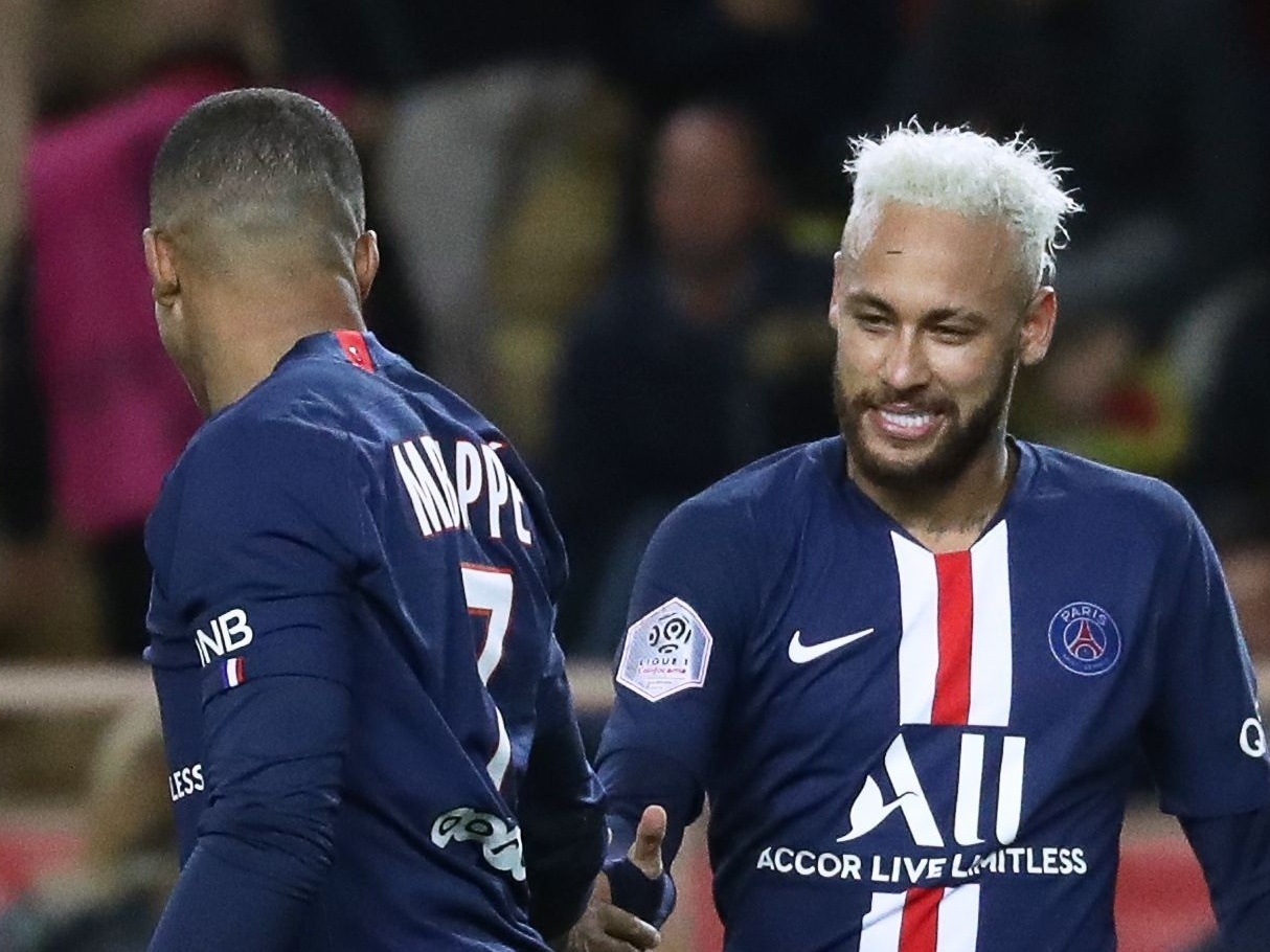 Com gols de Neymar e Mbappé, PSG goleia Monaco no Francês