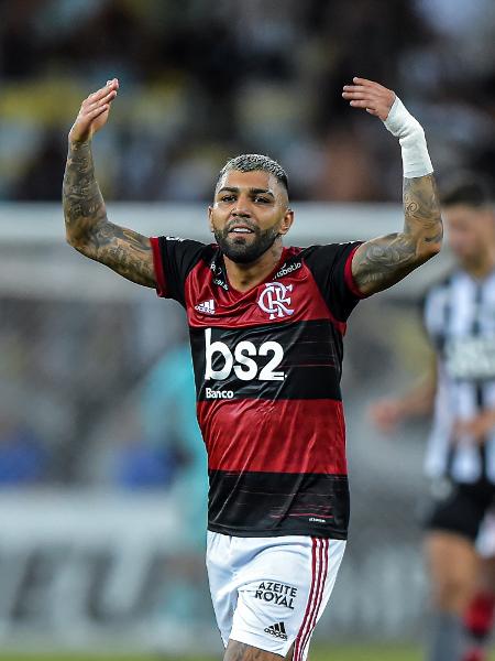 Gabigol comemora depois de balançar as redes no clássico entre Flamengo x Botafogo - Thiago Ribeiro/Agif