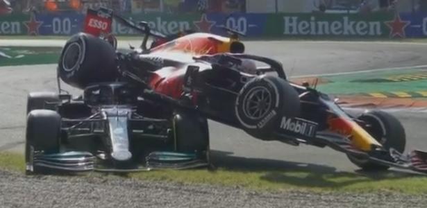 Acidente, penalização, Hamilton. O mal de Verstappen foi o bem do