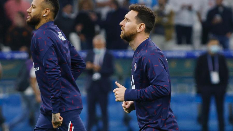 Messi e Neymar têm atuações contestadas no empate entre PSG e Olympique - REUTERS