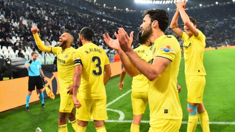Villarreal comemora a classificação para as quartas da Champions - Getty Images