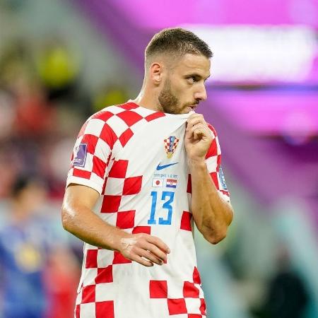 Vlasic em ação pela Croácia durante partida contra o Japão na Copa - Tnani Badreddine/DeFodi Images via Getty Images