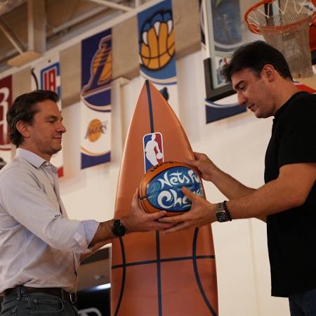 Arnon de Mello, Diretor-executivo da América Latina e Canadá da NBA, e Ivan Martinho, presidente da WSL