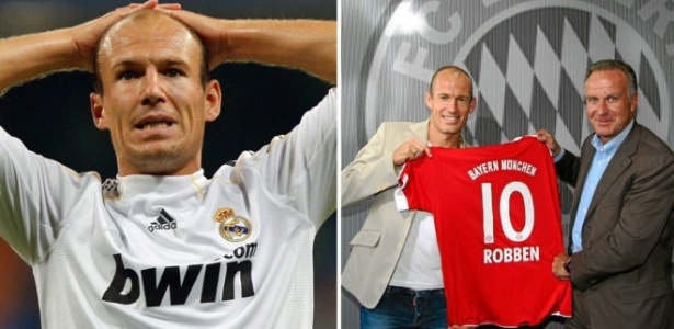 Robben trocou o Real Madrid pelo Bayern em 2009 - Reprodução/Marca
