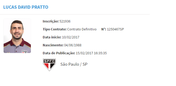 Lucas Pratto está regularizado como jogador do São Paulo - Reprodução
