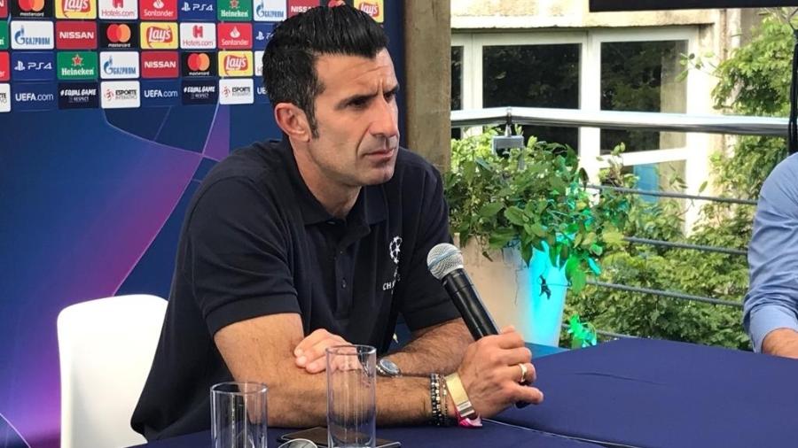 Figo esteve no Rio de Janeiro para um evento da Liga dos Campeões - Tais Vilella