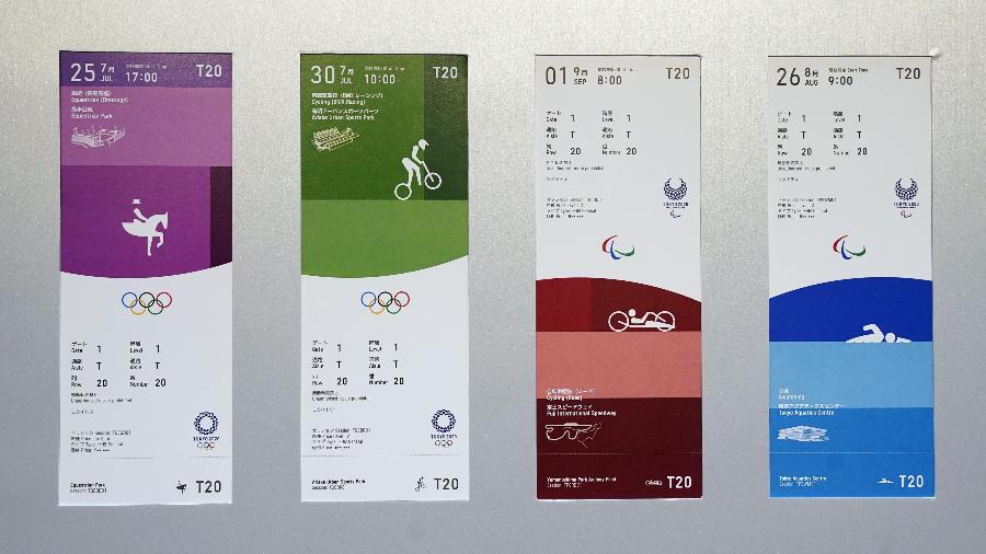 Cada ingresso na Tóquio-2020 terá formato retangular e pictogramas da modalidade esportiva e do local onde serão realizadas as competições - REUTERS