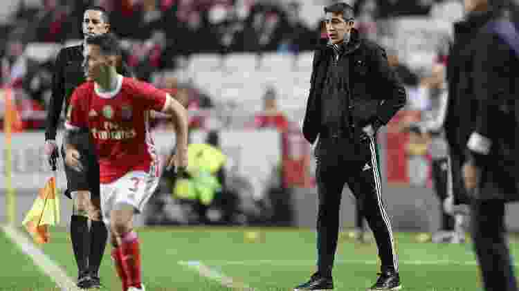 Técnico Bruno Lage (à direita), em ação no comando do Benfica em Portugal - Benfica/Divulgação - Benfica/Divulgação