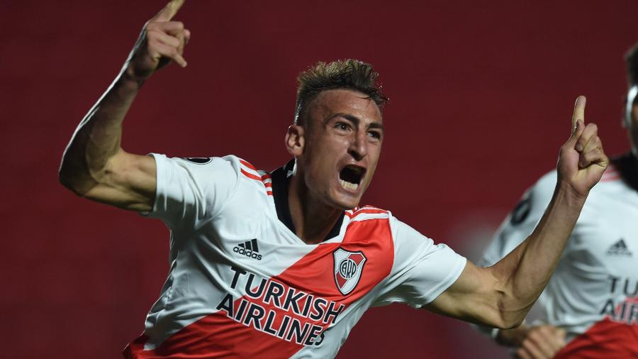 Braian Romero comemora gol pelo River Plate na Libertadores - Divulgação CARP