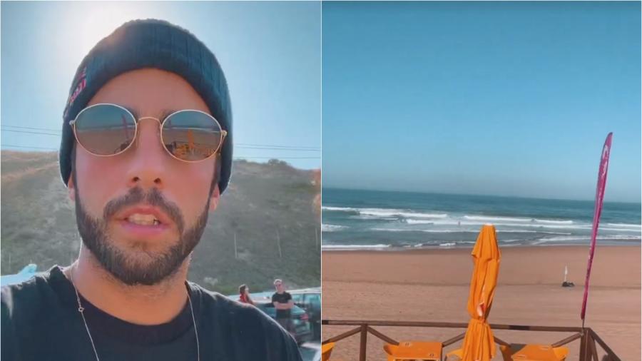 Pedro Scooby, na primeira vez que foi surfar depois de sair do BBB - Reprodução/Instagram