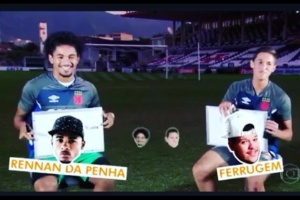 Douglas, ex-Vasco, revelou que seu cantor preferido é o DJ Rennan da Penha em matéria da TV Globo - Reprodução - Reprodução