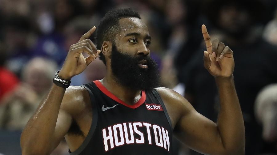 James Harden comemora vitória do Houston Rockets - Streeter Lecka/Getty Images/AFP