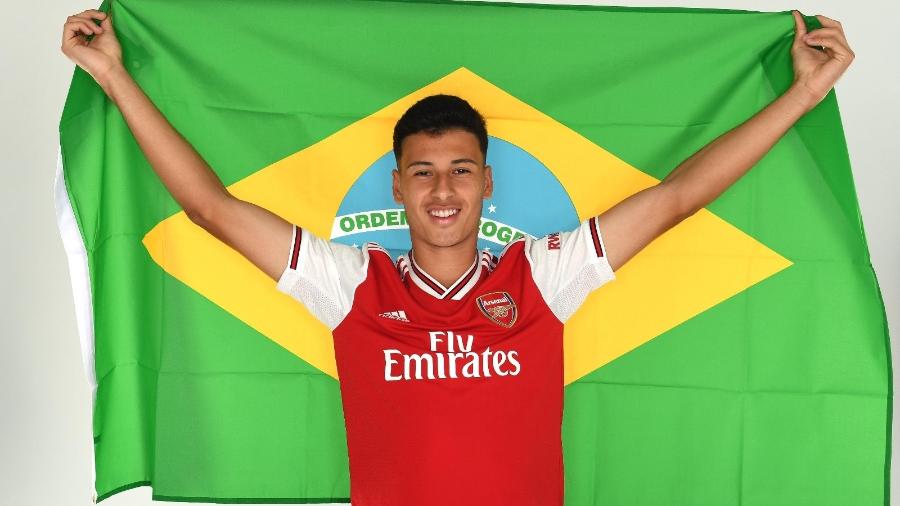 Ex-Ituano, jovem Martinelli, de 18 anos, já entrou em campo pelo Arsenal na Premier League - Arsenal FC/Divulgação