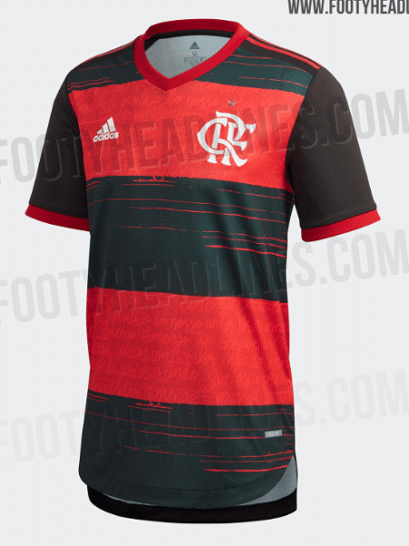 Camisa titular do Flamengo para a temporada 2020 - Reprodução/Footy Headlines