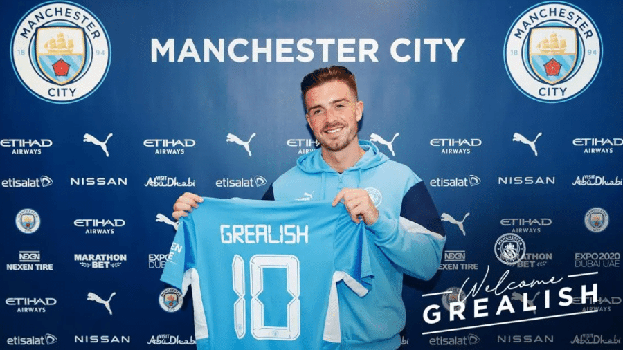 Jack Grealish é o reforço mais caro desta janela de transferências - Divulgação/Manchester City 