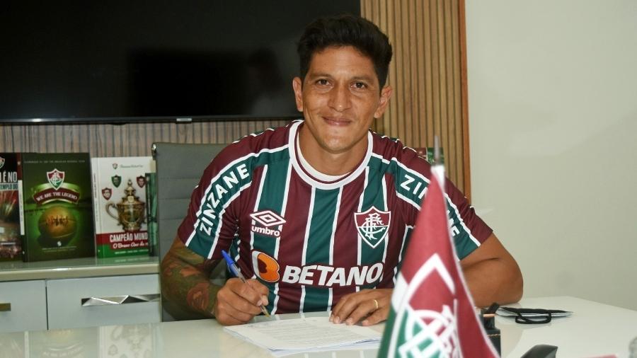 Fluminense anuncia a contratação do atacante Germán Cano -  Mailson Santana/FFC
