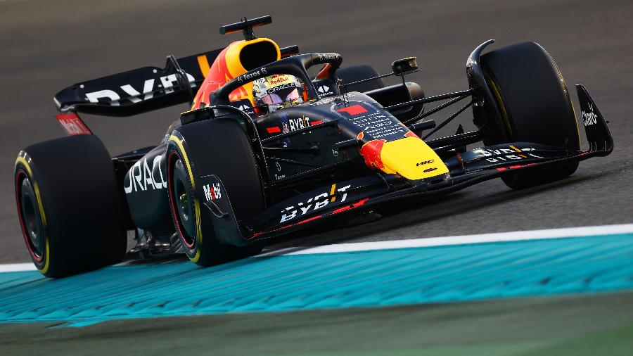 Max Verstappen, neste domingo, durante o GP de Abu Dhabi - Mark Thompson/Getty Images