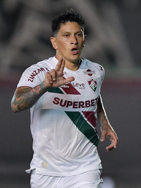 Cano comemora gol marcado pelo Fluminense contra a Portuguesa-RJ no Carioca Cano comemora gol marcado pelo Fluminense contra a Portuguesa-RJ no Carioca