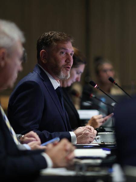 Alejandro Domínguez, presidente da Conmebol, em reunião no Rio Alejandro Domínguez, presidente da Conmebol, em reunião no Rio