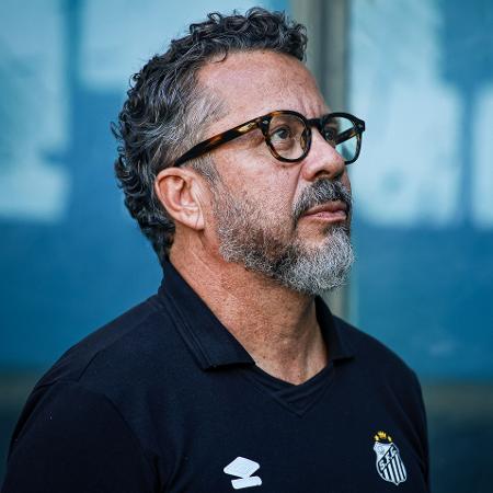 Cléber Xavier, técnico do Santos, durante jogo contra o Grêmio