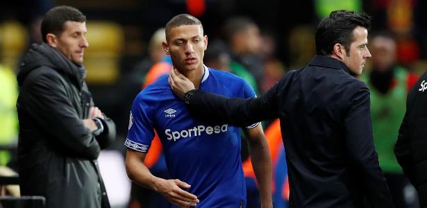 Richarlison é substituído em partida do Everton no Campeonato Inglês - REUTERS/David Klein
