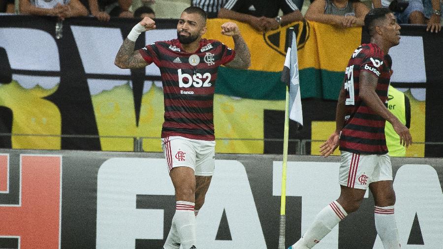 Gabigol comemora gol do Flamengo sobre o Ceará  - Alexandre Vidal / Flamengo