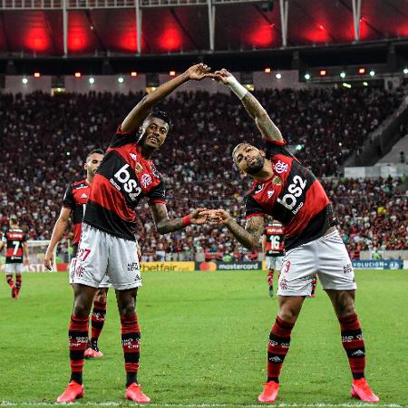 Gabigol e Bruno Henrique: oto jogos juntos, o time todo