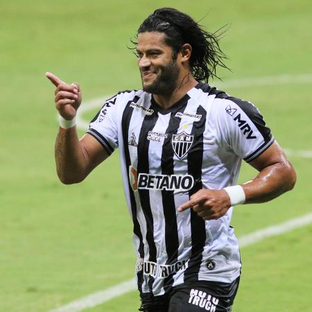 Hulk comemora gol do Atlético-MG contra o Coimbra, pelo Campeonato Mineiro - Fernando Moreno/AGIF