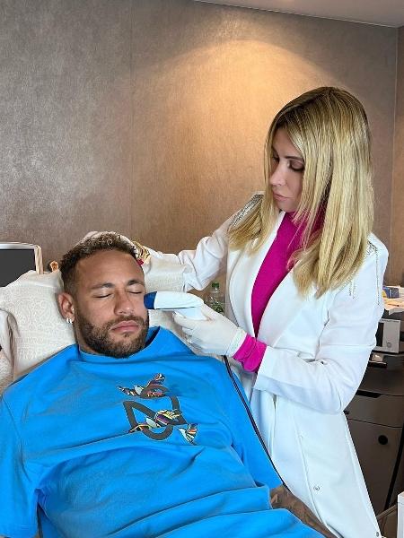 Neymar faz tratamento na pele antes da Copa do Mundo no Qatar - Reprodução