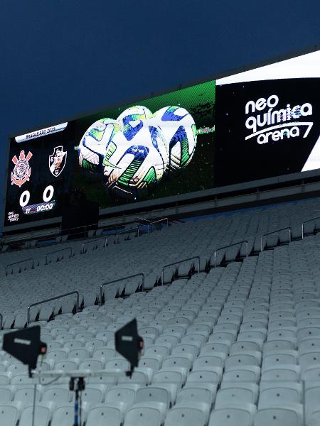 Neo Química Arena ficou vazia em Corinthians x Vasco, jogo do Campeonato Brasileiro