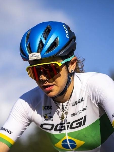 Raiza Goulao, atleta brasileira do ciclismo mountain bike nos Jogos Pan-americanos Santiago 2023