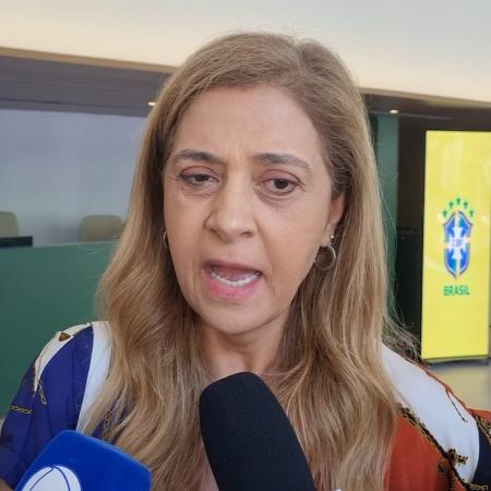 Leila Pereira, presidente do Palmeiras, na CBF Leila Pereira, presidente do Palmeiras, na CBF