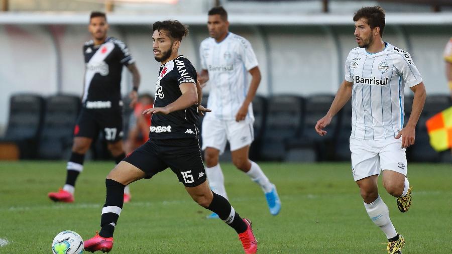 Volante Andrey recebeu o terceiro cartão amarelo contra o Grêmio e desfalca o Vasco diante do Fluminense - Rafael Ribeiro / Vasco