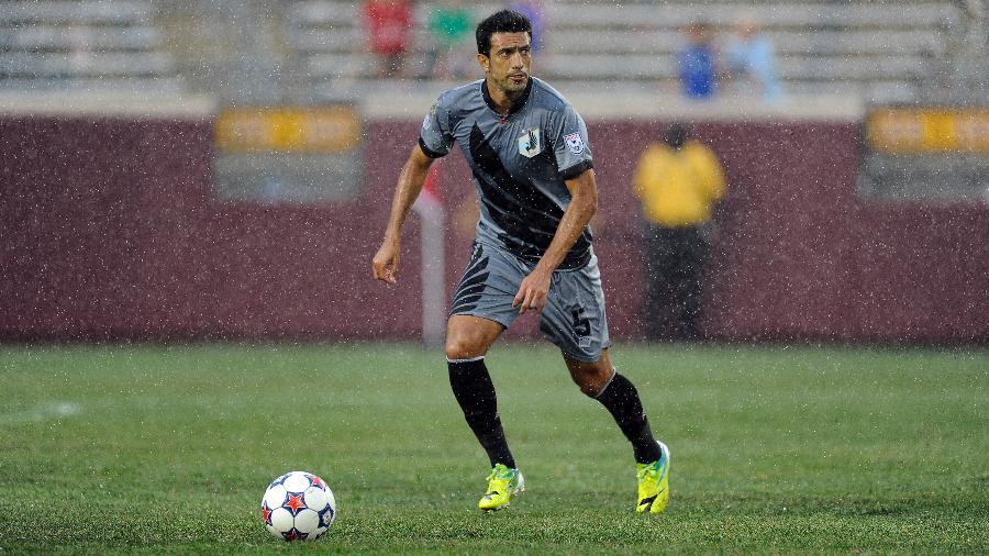 Tiago Calvano pelo Minnesota United, em 2014: zagueiro estreou com Messi no Barcelona - Josh Holmberg/Icon SMI/Corbis/Icon Sportswire via Getty Images