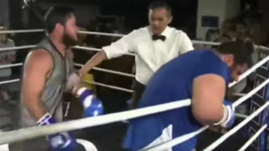 Hulk Iraniano foi nocauteado em sua estreia no boxe - Reprodução