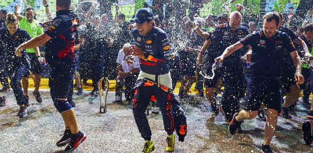 Sergio Pérez faz a festa na Red Bull: vitória merecida em Singapura