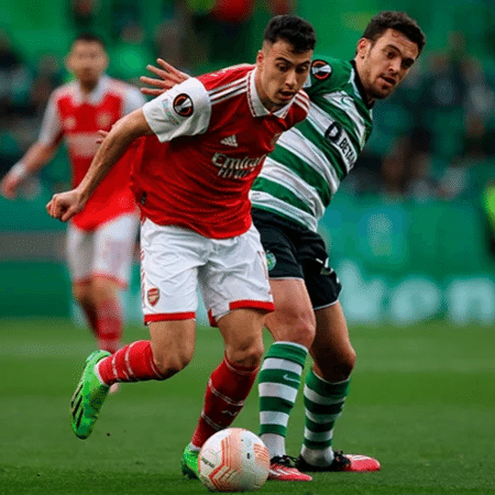 Sporting e Arsenal empatam primeiro jogo pela Europa League - Filipe Amorim / AFP