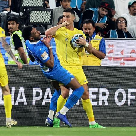 Cristiano Ronaldo foi expulso na derrota do Al-Nassr para o Al-Hilal, na semifinal da Supercopa Saudita